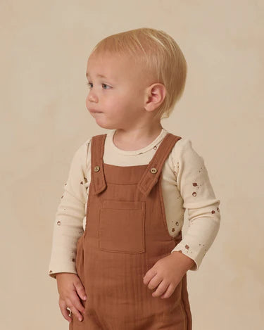Ribbed Bodysuit, 2 Pack || Cedar Micro Stripe, Acorns