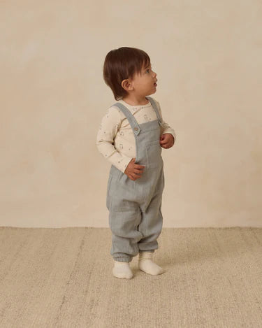 Baby Overall + 2 Pack of Bodysuits Set  || Steel Blue