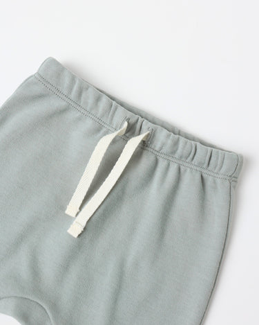 Wrap Top + Footed Pant Set || Steel Blue