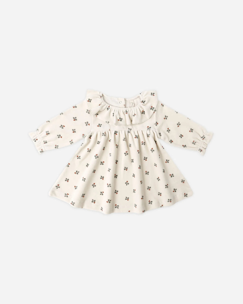 Velvet baby dress || holly berry