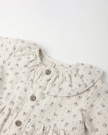 Ruffle Collar Button Dress || Bluebell