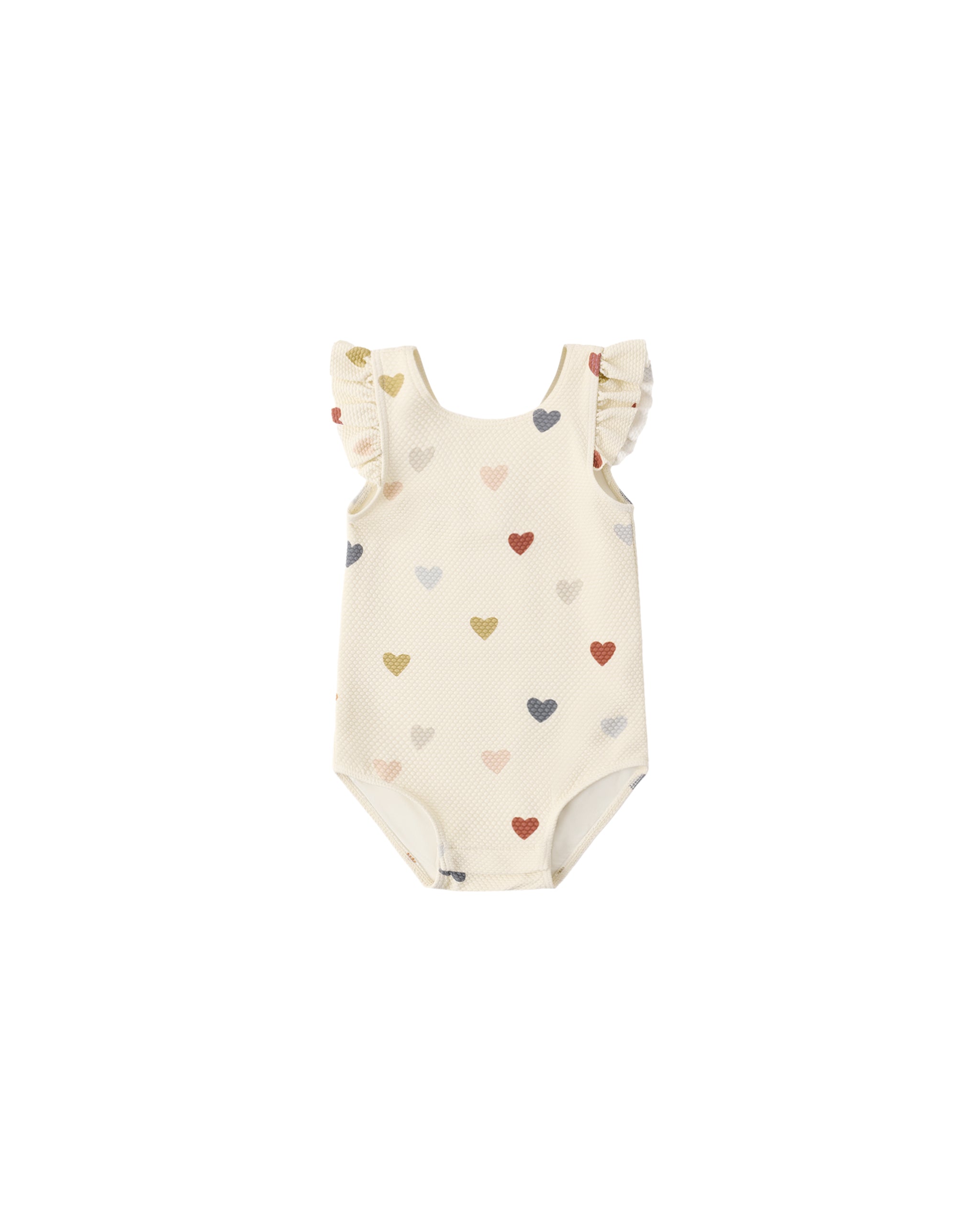 SCOOP BACK ONE-PIECE SWIMSUIT || CONFETTI HEARTS