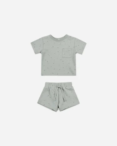 Boxy Pocket Tee + Short Set || Constellations