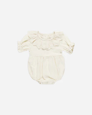 Collared Romper || Ivory