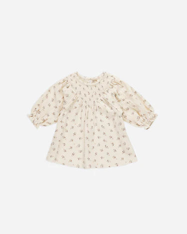 V Smocked Dress || Holly Berry