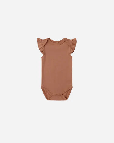 FLUTTER SLEEVE BODYSUIT || POPPY GATHERED BLOOMER || POPPY STRIPE
