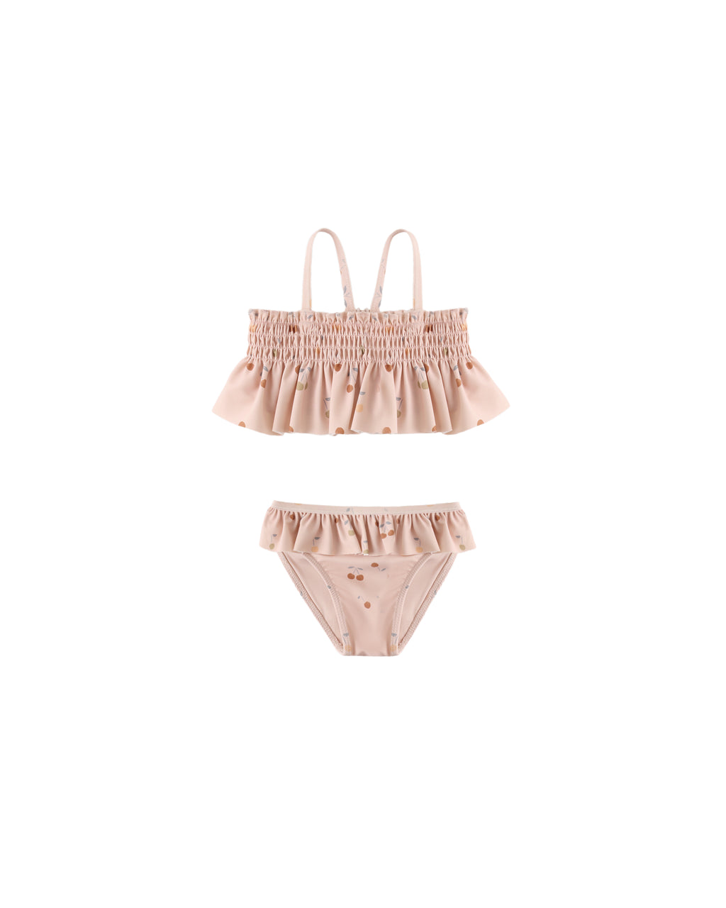 SMOCKED RUFFLE BIKINI || CHERRIES