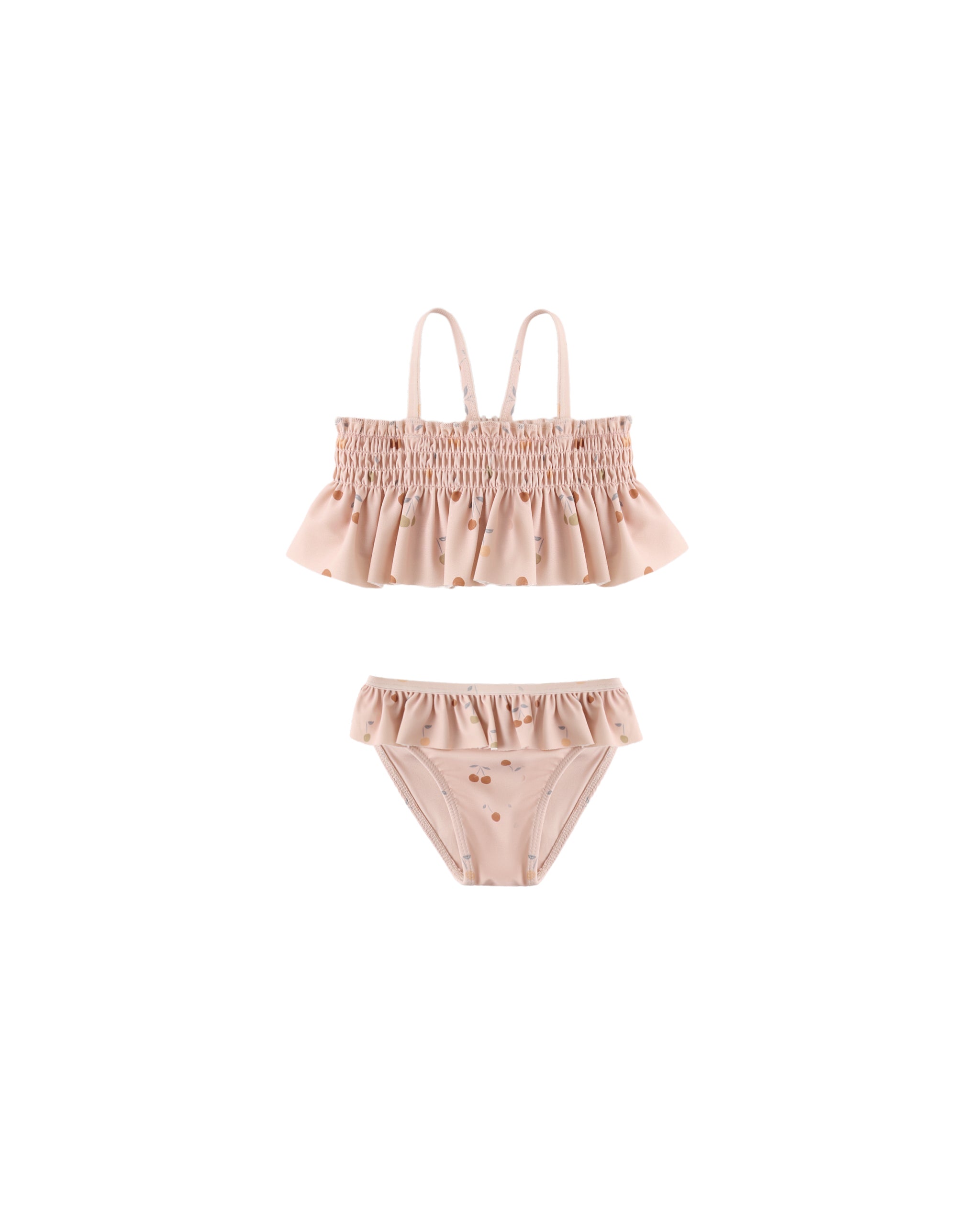 SMOCKED RUFFLE BIKINI || CHERRIES