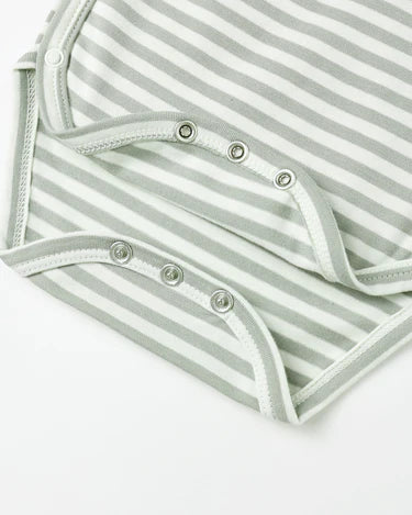 Side Snap Bodysuit + Pant Set || Fern Stripe