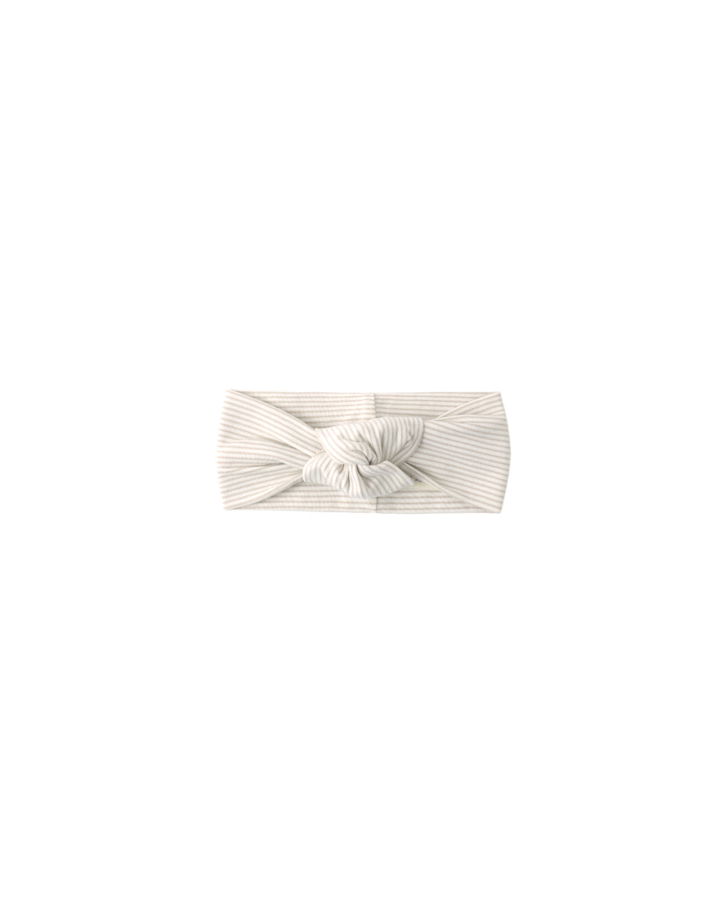 KNOTTED HEADBAND || OAT MICRO STRIPE