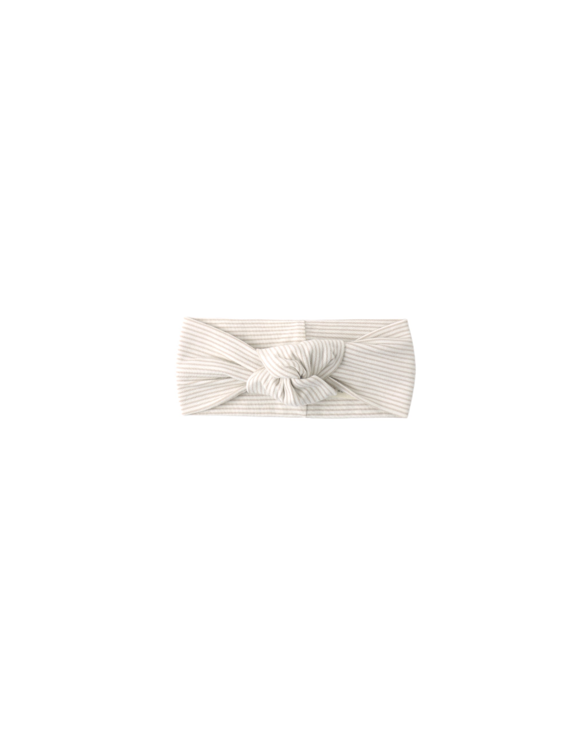 KNOTTED HEADBAND || OAT MICRO STRIPE