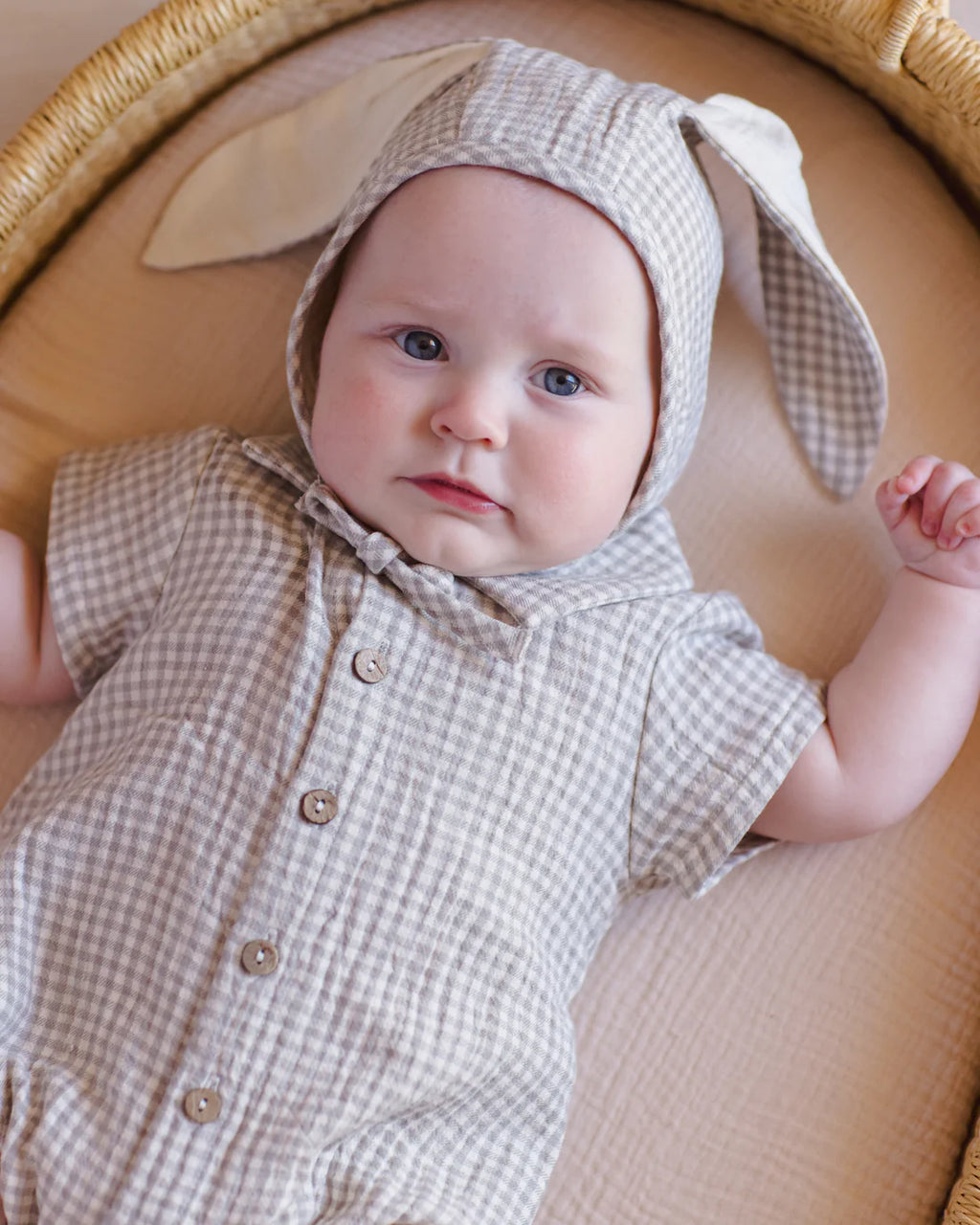MATTEO ROMPER || SAGE GINGHAM