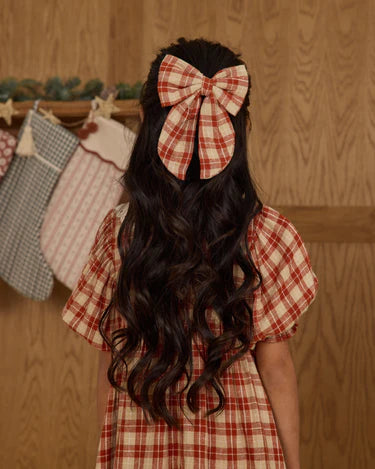 Oversized Bow || Red Plaid