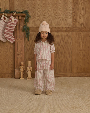 Ruffle Pajamas || Candy Cane Stripe
