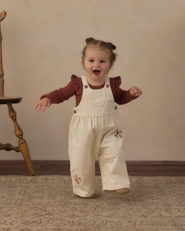 Wide Leg Overall Daisy Patches