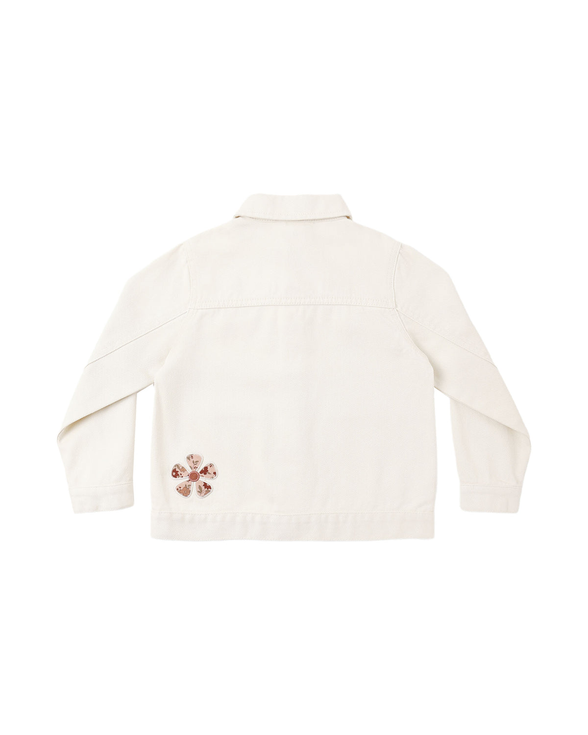 Denim Chore Coat Daisy Patches
