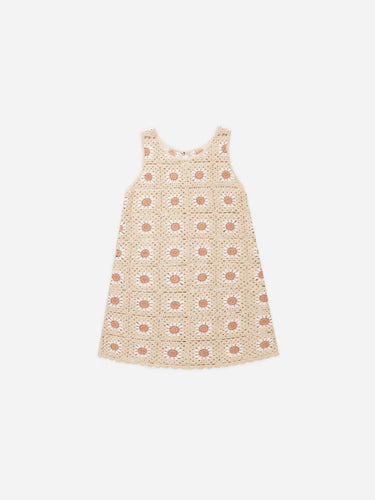 Crochet tank mini dress || floral