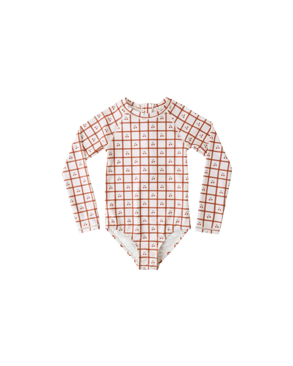 DELPHINE RASHGUARD ONE-PIECE CHERRY CHECK