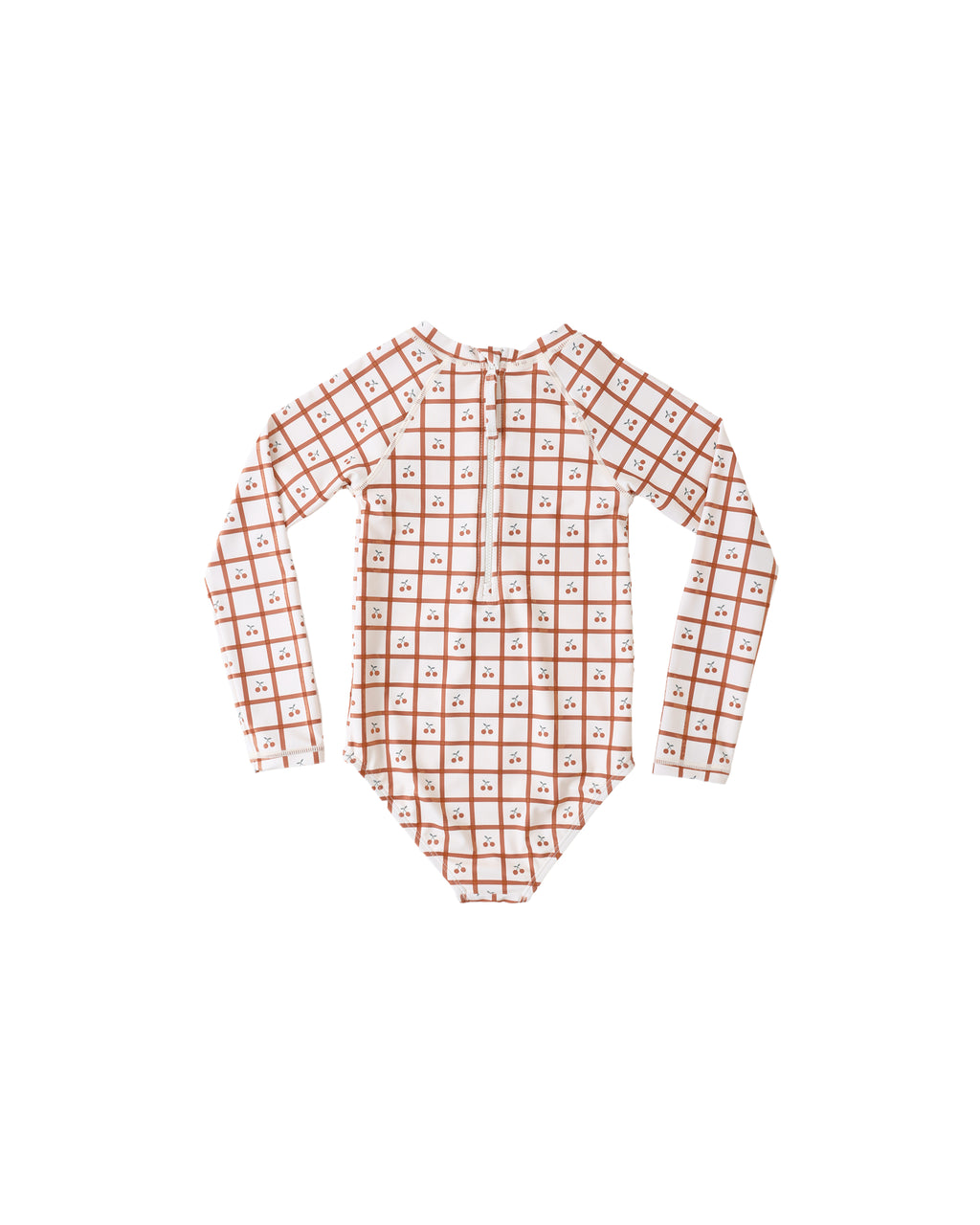 DELPHINE RASHGUARD ONE-PIECE CHERRY CHECK