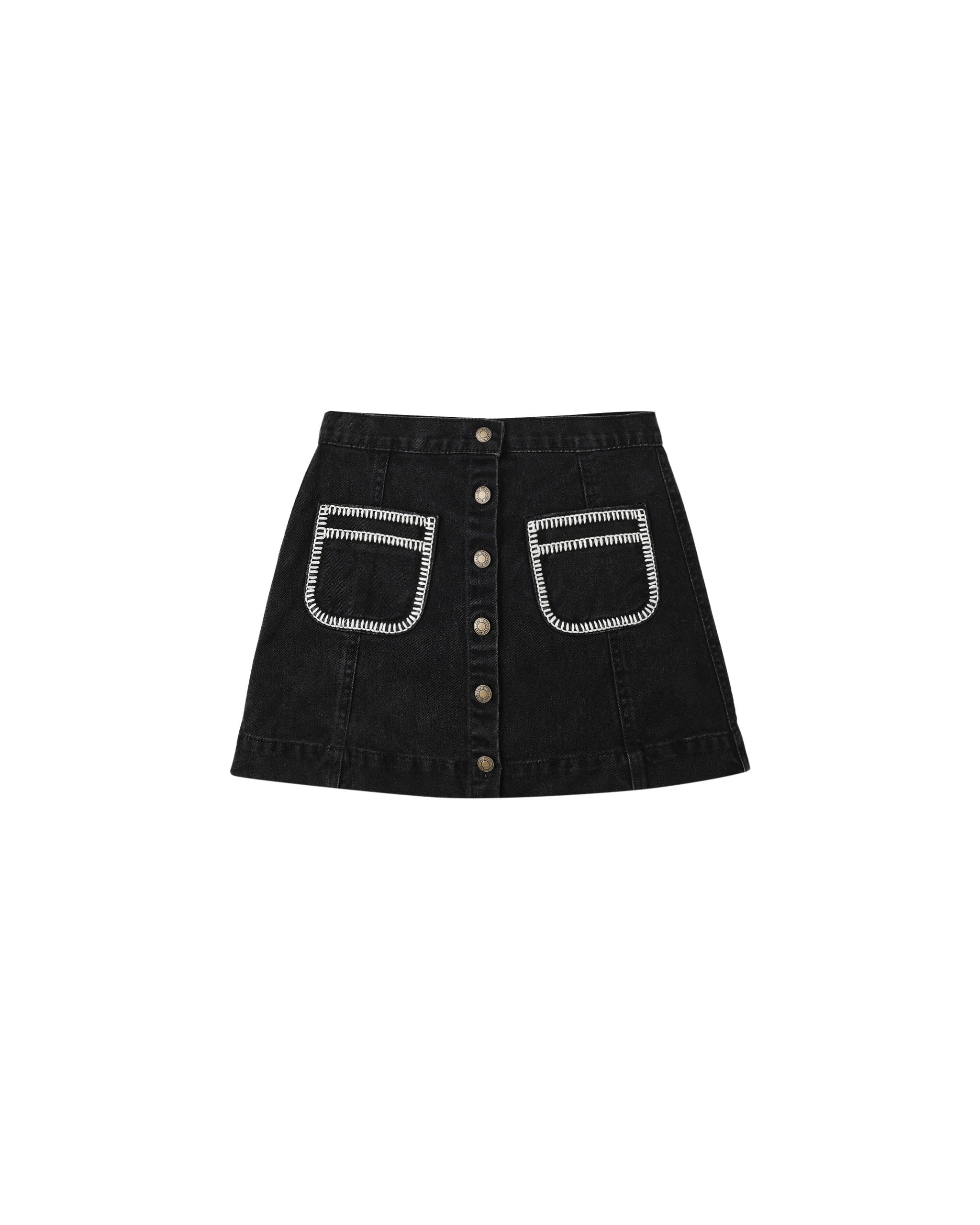 Denver Mini Skirt || Washed Black