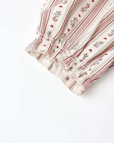 Ruffle Pajamas || Candy Cane Stripe