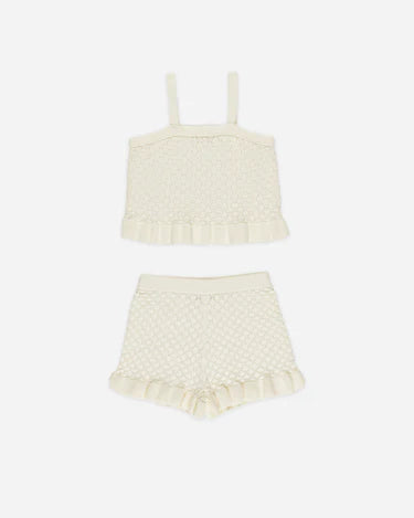 Crochet Tank Set || Ivory