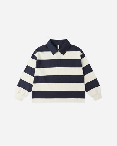 Rugby Polo || Navy Stripe