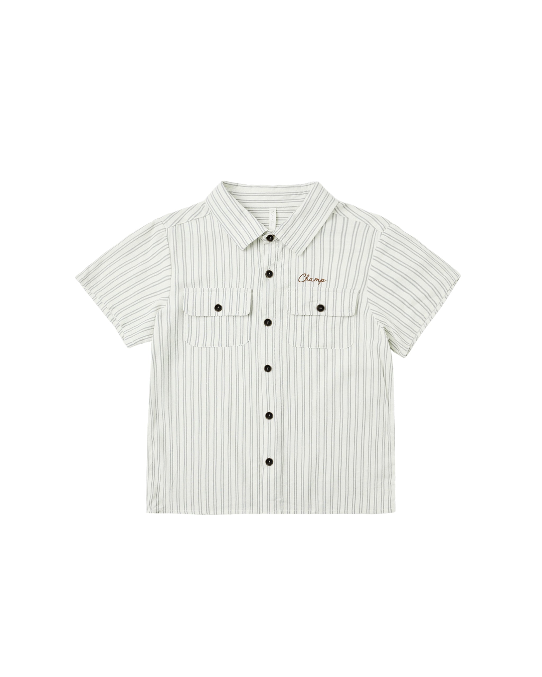 Collared Shirt || Railroad Stripe