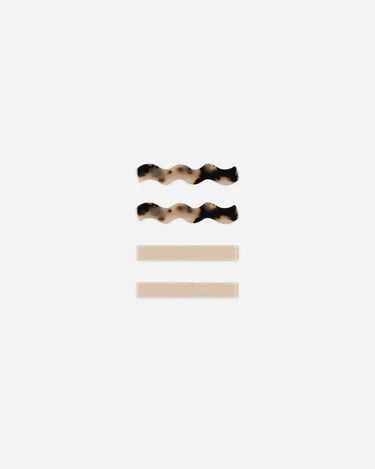 Wavy Clip Set || Tortoise, Shell