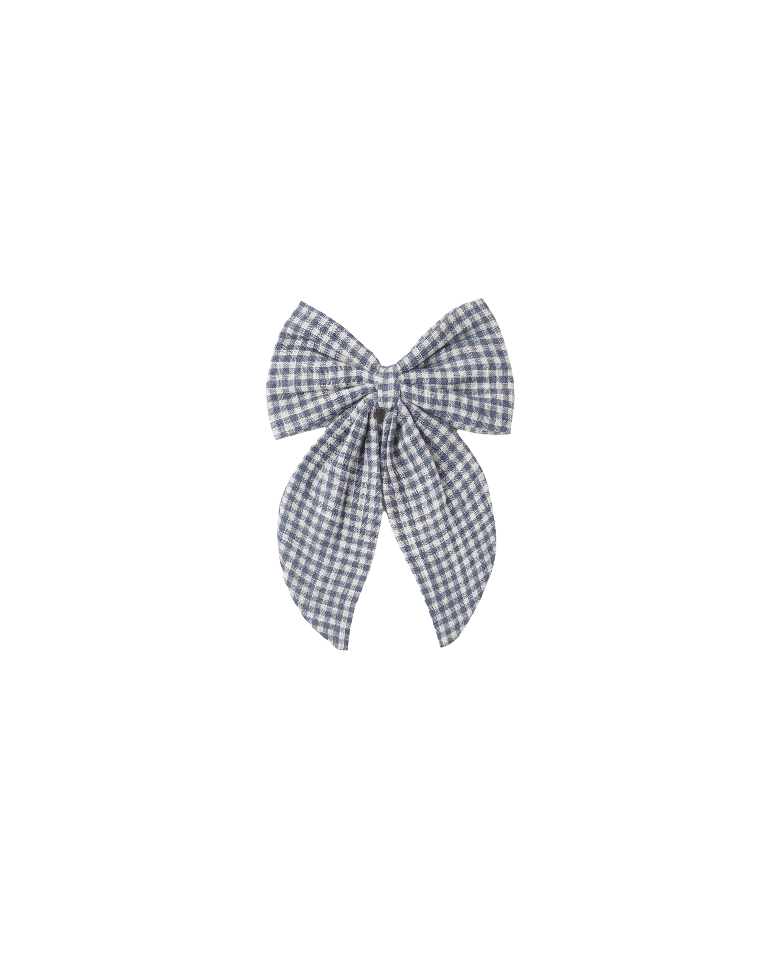 OVERSIZED BOW || MARINE GINGHAM