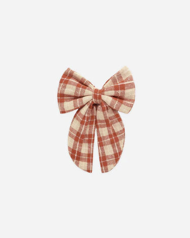 Oversized Bow || Red Plaid