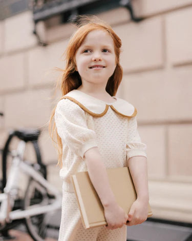 Pointelle Collared Top + Pant || Natural