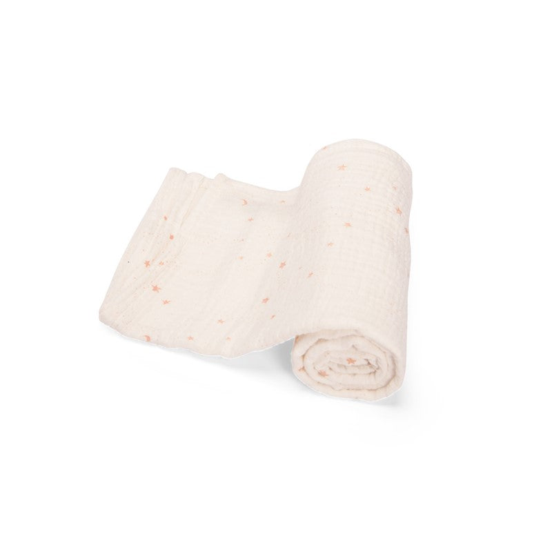 Set 3 muselinas (rosa/crema/flores) Moulin Roty