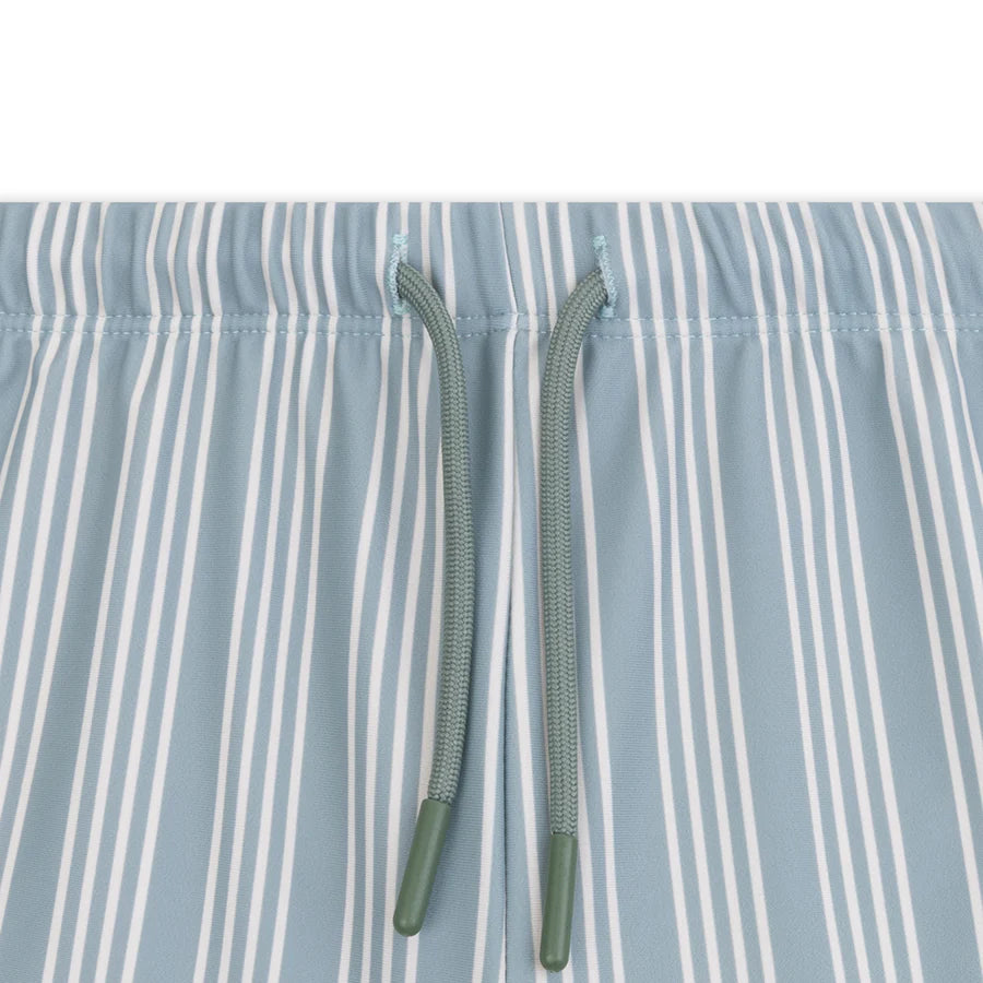 Resort Stripe | Green UV Swim Boxer for Boys