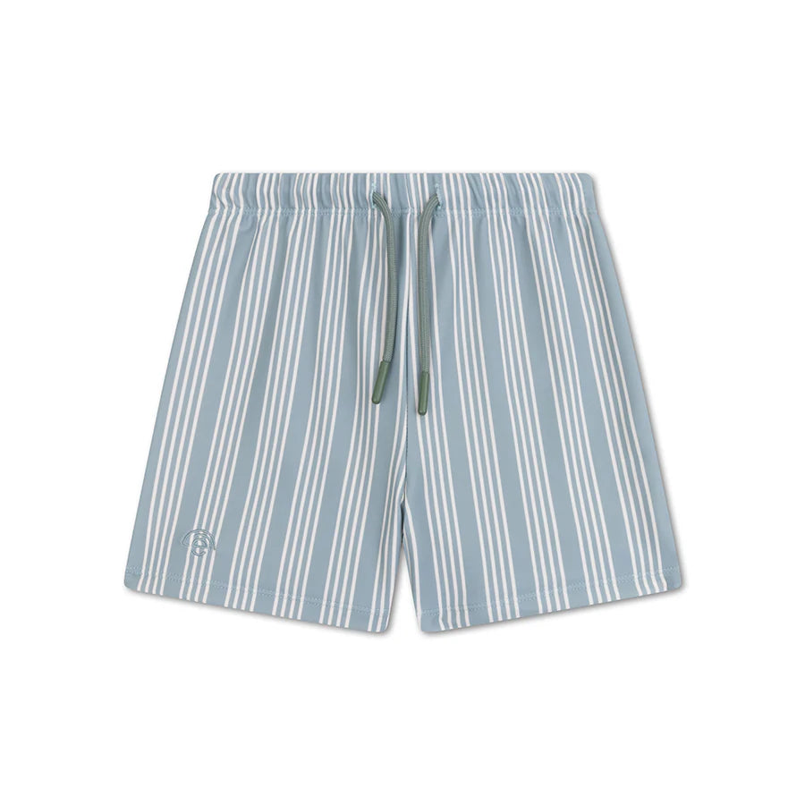 Resort Stripe | Green UV Swim Boxer for Boys