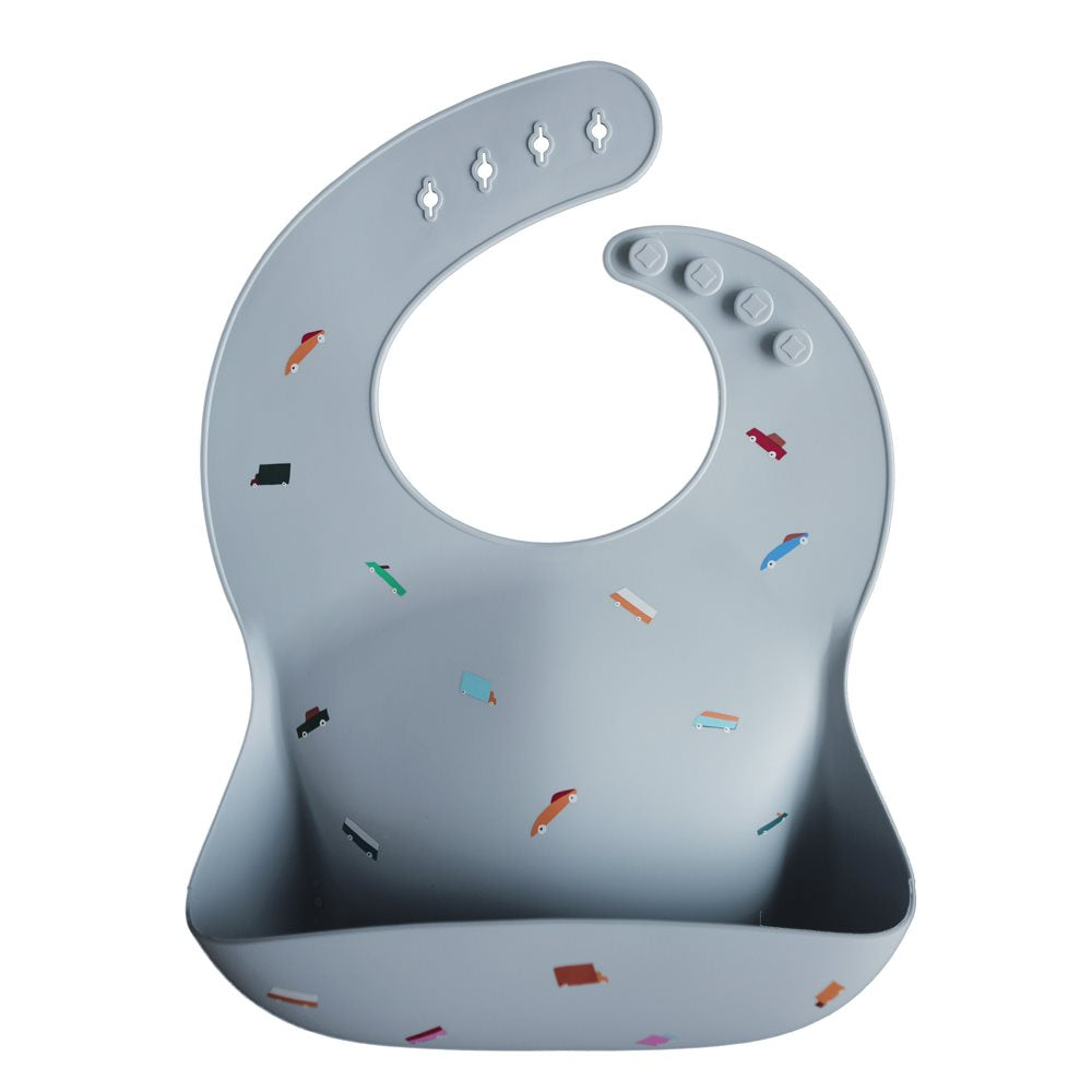 Silicone Baby Bib Retro Cars