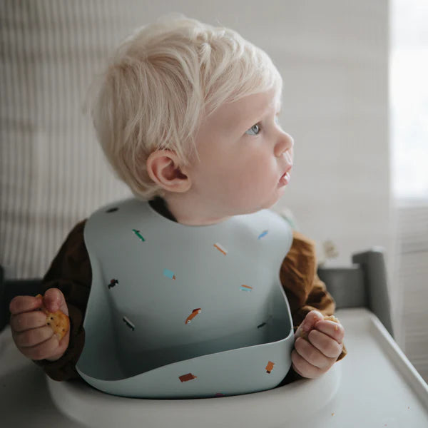 Silicone Baby Bib Retro Cars