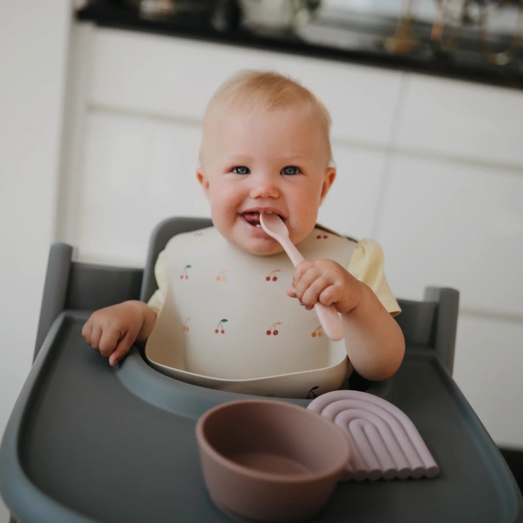 Silicone Baby Bib Cherries