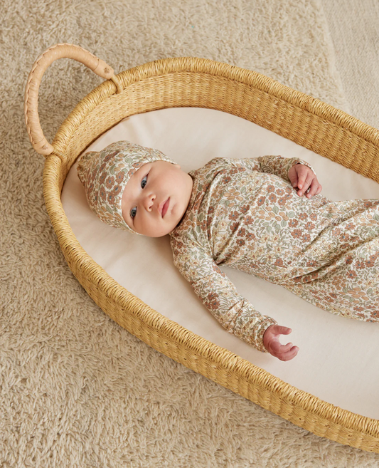 Bamboo Baby Gown & Hat Set - Wild Flowers