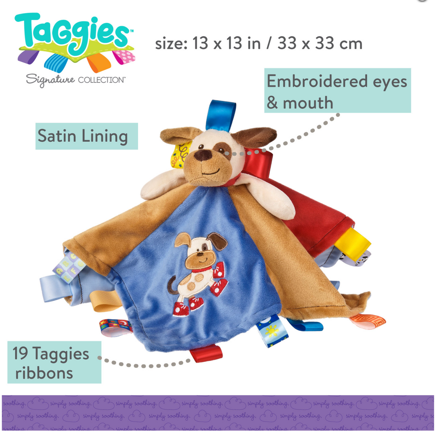 Taggies Buddy Dog Character Blanket