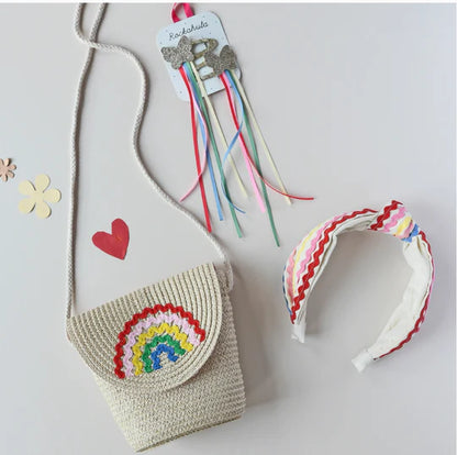 Ric Rac Rainbow Basket Bag