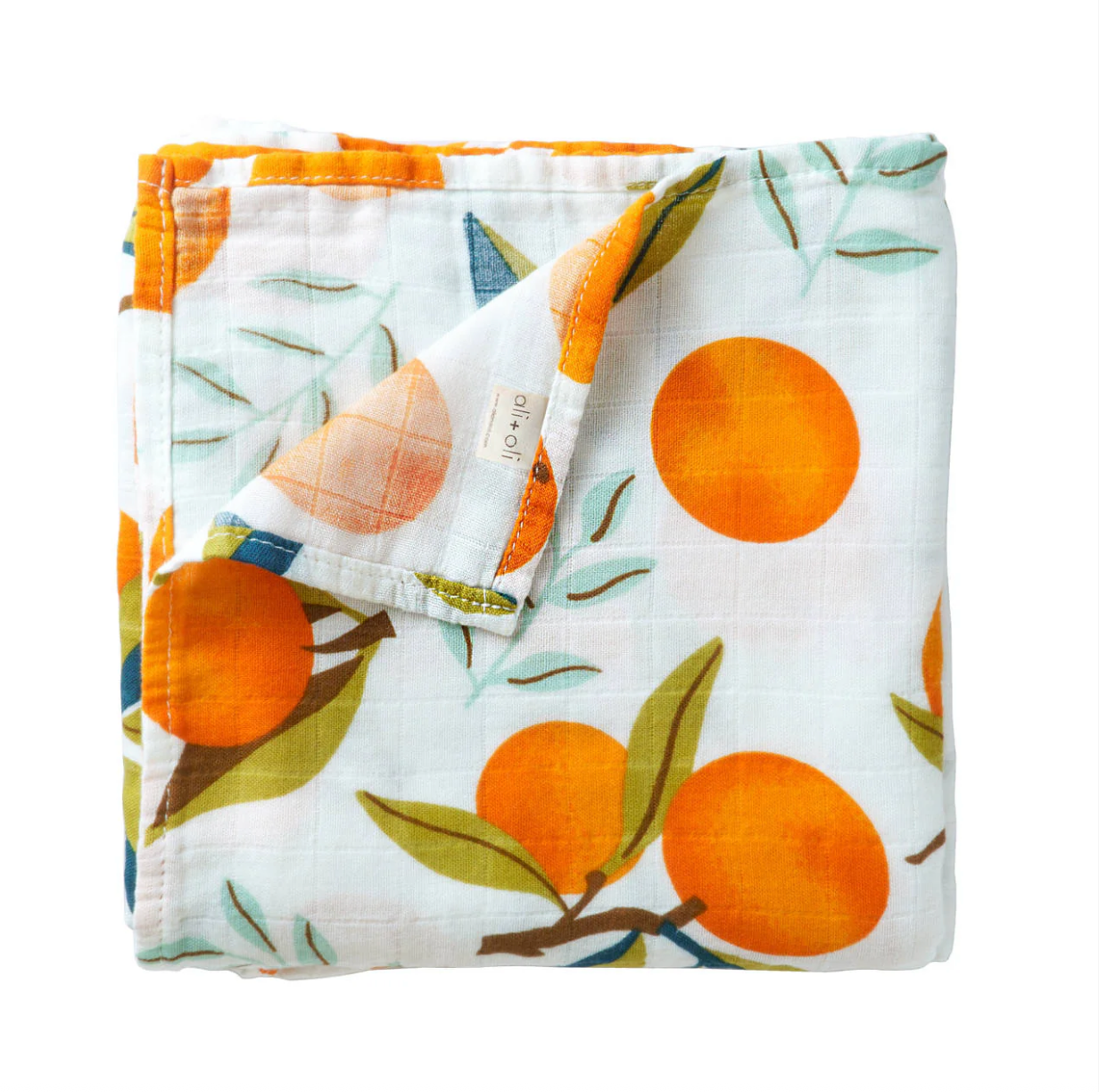 Ali+Oli Muslin Swaddle Blanket (Tangerine)