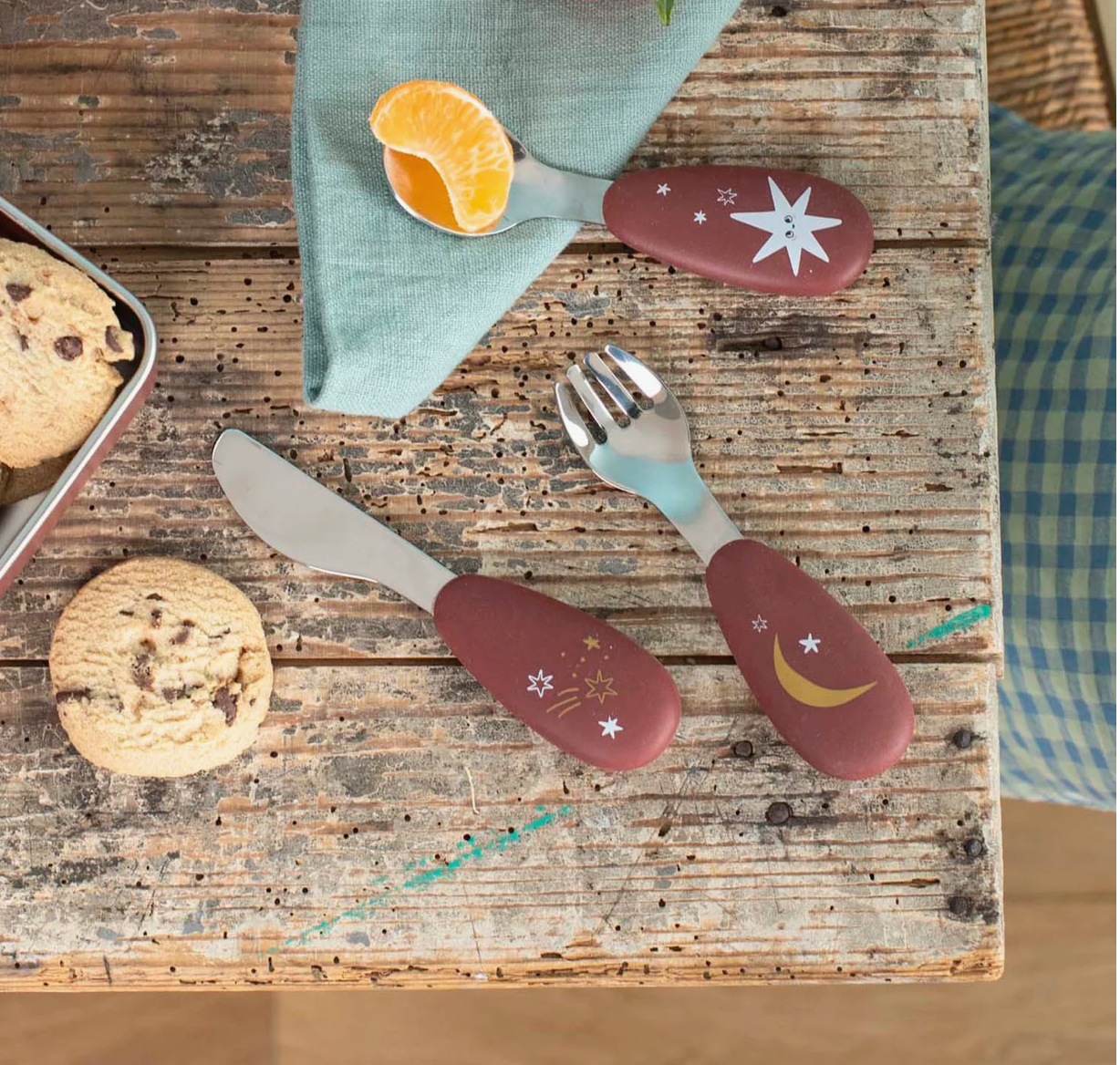 Set de cubiertos silicona Après la pluie