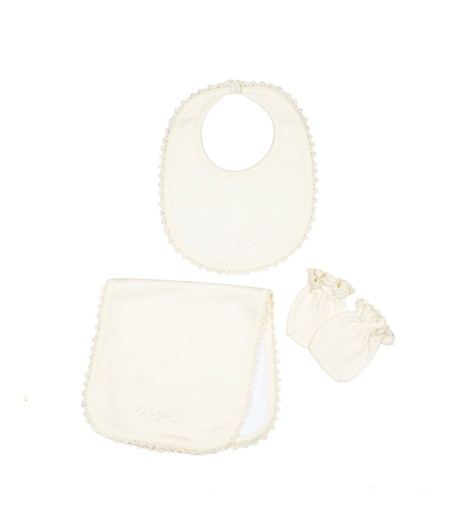 Mittens & Burp Cloth Set