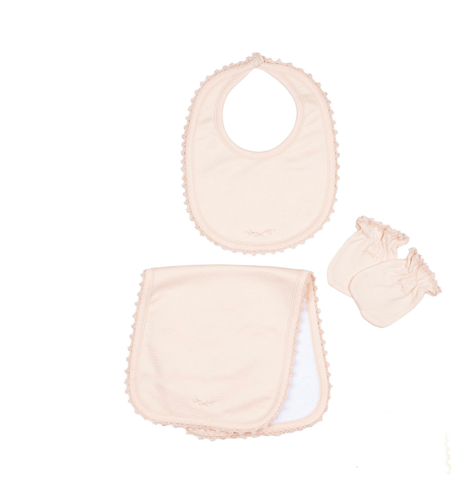 Mittens & Burp Cloth Set