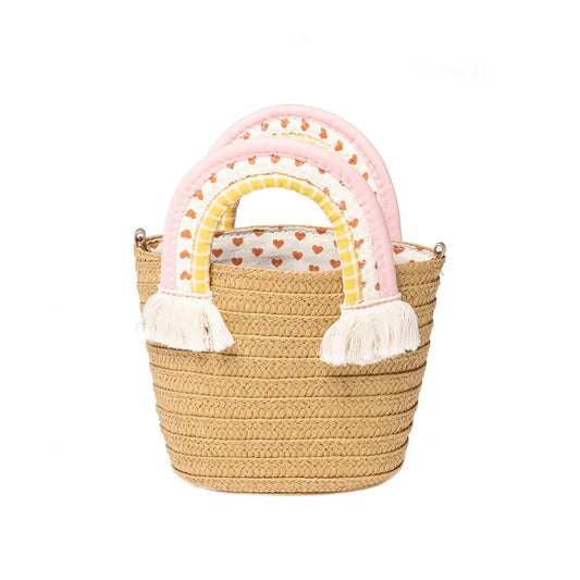 PICNIC RAINBOW HANDLE BASKET