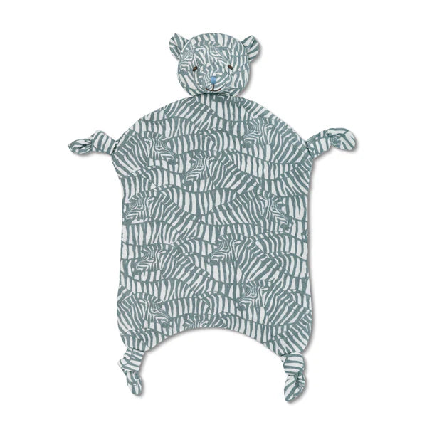 Muslin Bear Lovey - Zebra Print