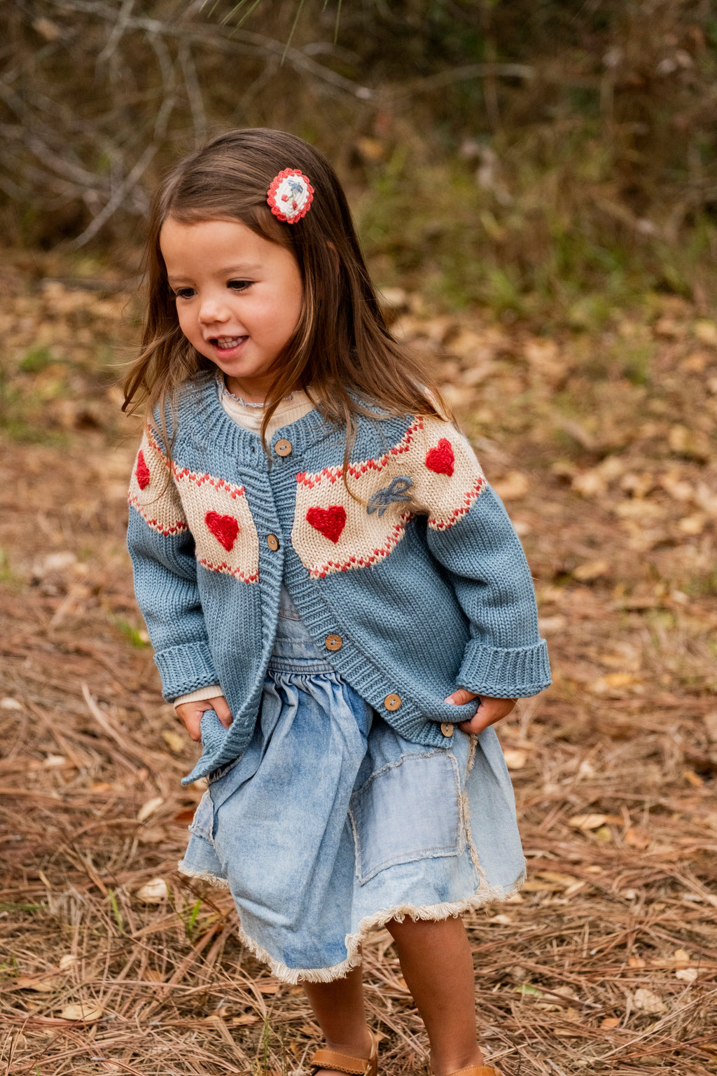 Crochet Clip Set - Cherry Red