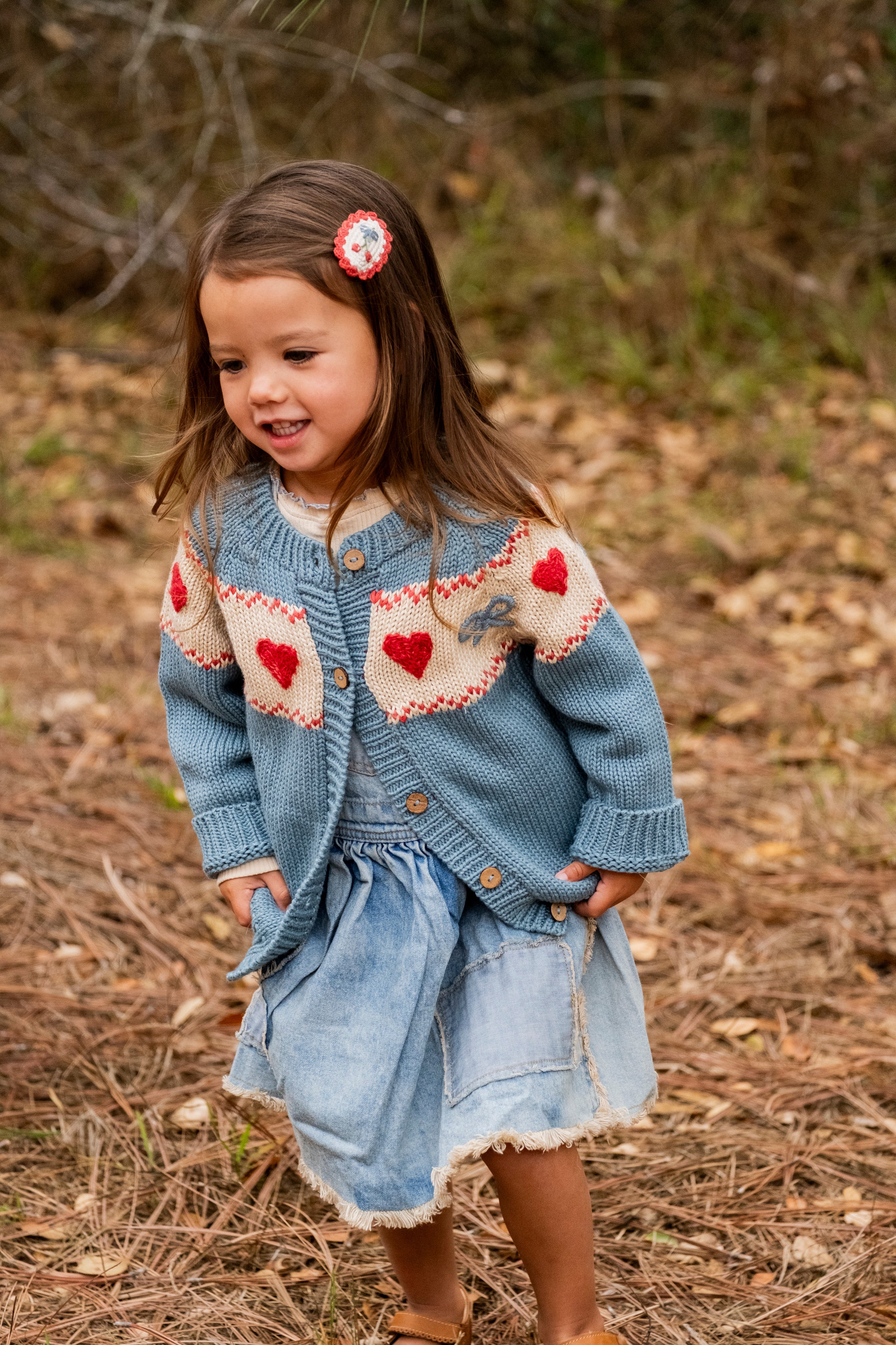 Crochet Clip Set - Cherry Red