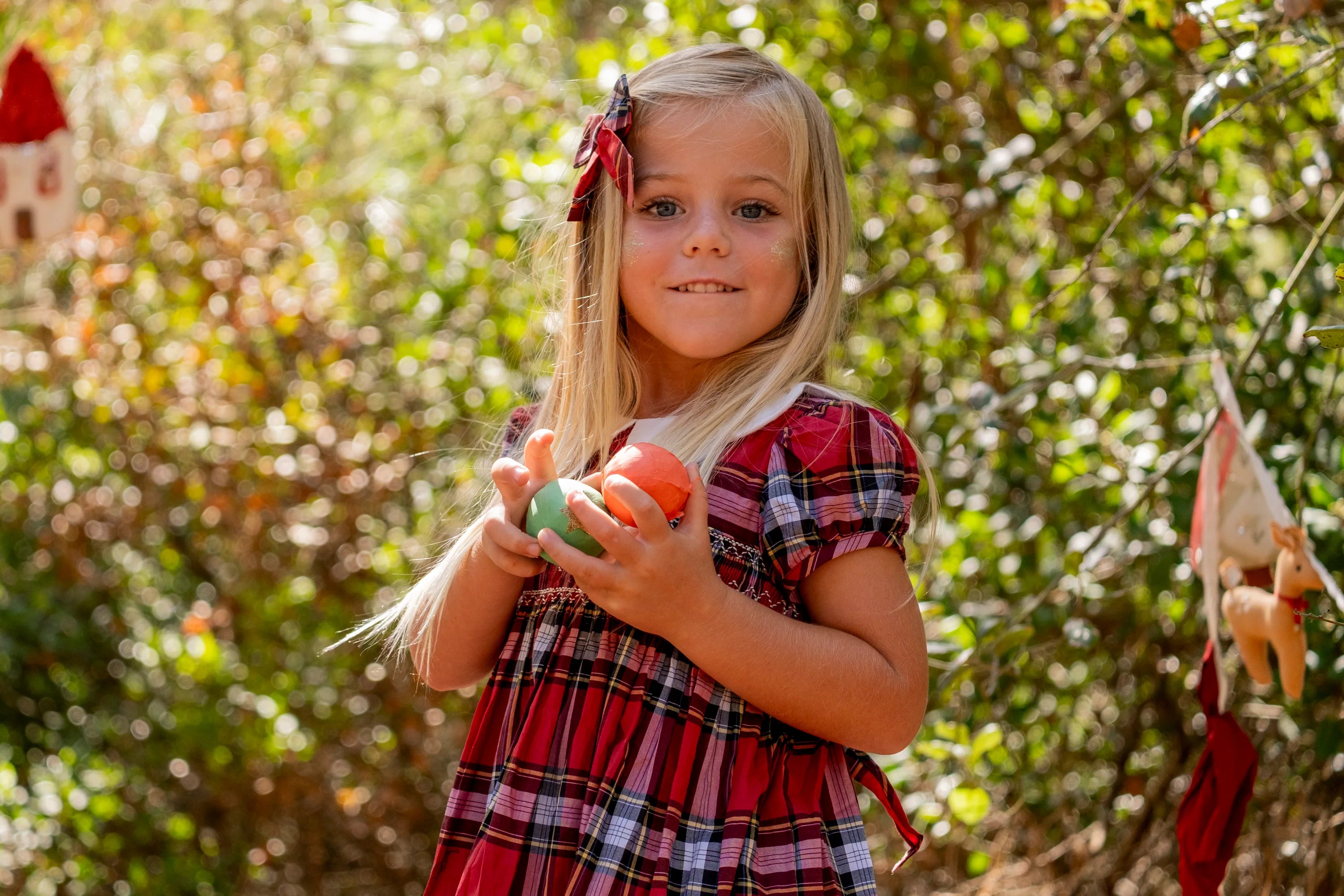 Clip Set - Tartan Red